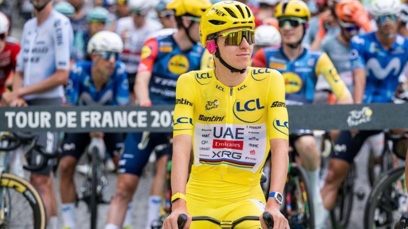 El ciclista esloveno Tadej Pogacar, con el maillot amarillo del Tour de Francia. Europa Press.