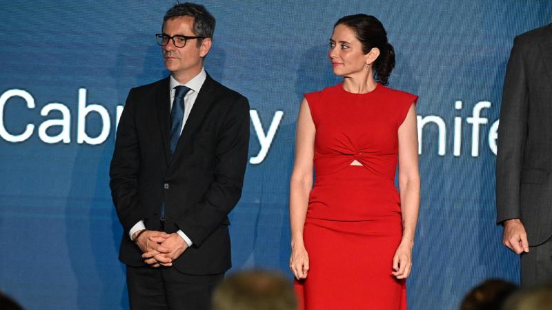 El ministro de Justicia, Félix Bolaños, y la presidenta de la Comunidad de Madrid, Isabel Díaz Ayuso. EP