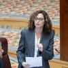 La presidenta de la Comunidad de Madrid, Isabel Díaz Ayuso, en la Asamblea. EP