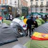 Imagen de la Puerta del Sol durante la acampada por la vivienda. EP