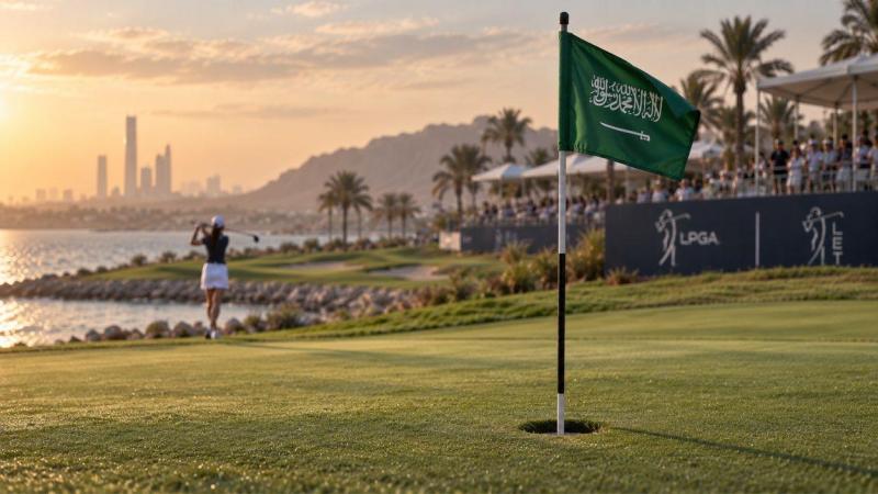 El dinero saudí se hace hueco en el corazón del golf femenino. Elaboración propia IA.