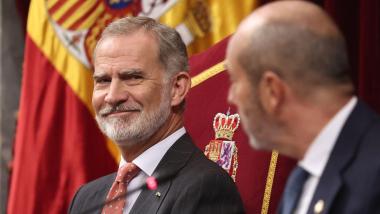 Felipe VI durante el XII Foro Parlamentario Iberoamericano, en el Congreso de los Diputados. EP.