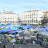 Tiendas de campaña durante la acampada por la vivienda, en la Puerta del Sol. EP.