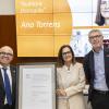 De izquierda a derecha José Antonio González, vicepresidente primero del CCJCC; Ana Torrens, CEO Deloitte España; y Joan Vall, presidente CCJCC. EP.