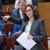 La presidenta de la Comunidad de Madrid, Isabel Díaz Ayuso, durante una pleno en la Asamblea de Madrid, a 1 de octubre de 2026