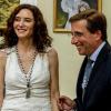 La presidenta de la Comunidad de Madrid, Isabel Díaz Ayuso y el alcalde de Madrid, José Luis Martínez Almeida, durante la misa en la Iglesia de la Virgen de la Paloma, a 15 de agosto de 2026, en M