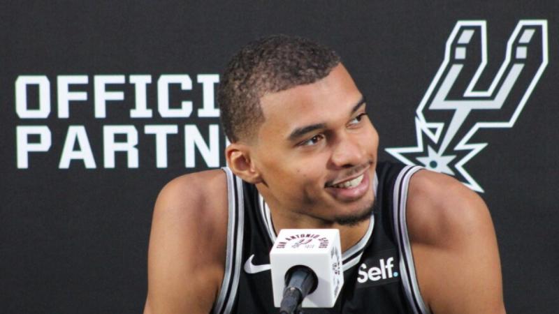 Victor Wembayama durante el Media Day| @Spurs
