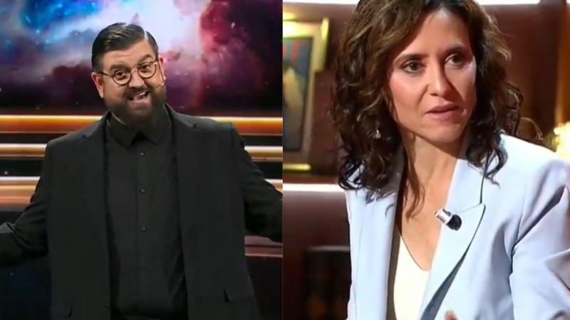 Manu Sánchez e Isabel Díaz Ayuso. RTVE/MEDIASET ESPAÑA