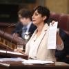 La ministra de Vivienda y Agenda Urbana, Isabel Rodríguez, interviene durante la sesión plenaria de los decretos de vivienda, en el Congreso de los Diputados, a 2 de octubre de 2026. EP.