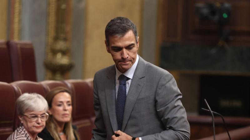 El presidente del Gobierno, Pedro Sánchez, en el pleno del Congreso de los Diputados. EP