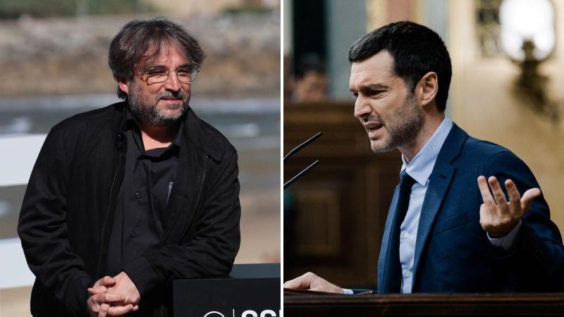Jordi Évole y el ministro de Derechos Sociales, Pablo Bustinduy. EP.