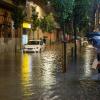 Calles anegadas en el barrio de Bellvitge en L'Hospitalet de Llobregat. EP