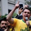 El candidato presidencial de derecha brasileño, Flavio Bolsonaro, habla durante un mitin del Día de la Independencia en São Paulo. EP.