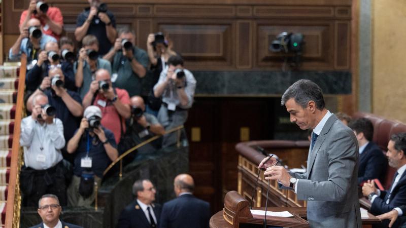El presidente del Gobierno, Pedro Sánchez, durante una sesión plenaria, en el Congreso de los Diputados, a 2 de octubre de 2026, en Madrid (España). EP.