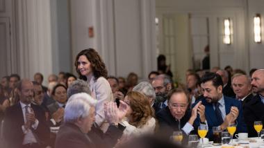 La presidenta de la Comunidad de Madrid, Isabel Díaz Ayuso, participa en un desayuno informativo de Fórum Europa, en el Hotel Palace, a 5 de octubre de 2026, en Madrid (España). Ananda Manjón / Europa Press