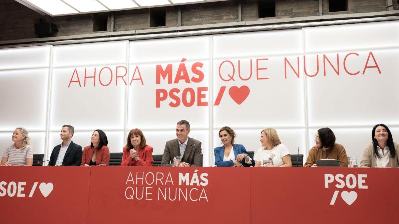 El presidente del Gobierno y secretario general del PSOE, Pedro Sánchez, preside la reunión de la Comisión Ejecutiva Federal (CEF) del PSOE. EP.