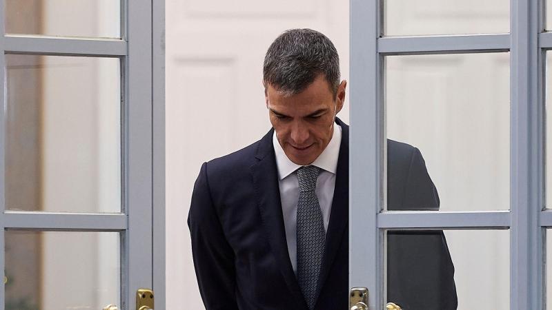 El presidente del Gobierno, Pedro Sánchez, en el Palacio de La Moncloa. EP