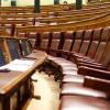 Escaños del hemiciclo del Congreso de los Diputados vacíos. Foto de archivo. EP.