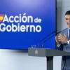 El presidente del Gobierno, Pedro Sánchez, durante la rueda de prensa posterior al Consejo de Ministros, en el Palacio de la Moncloa, a 6 de octubre de 2026. Eduardo ParraEP.