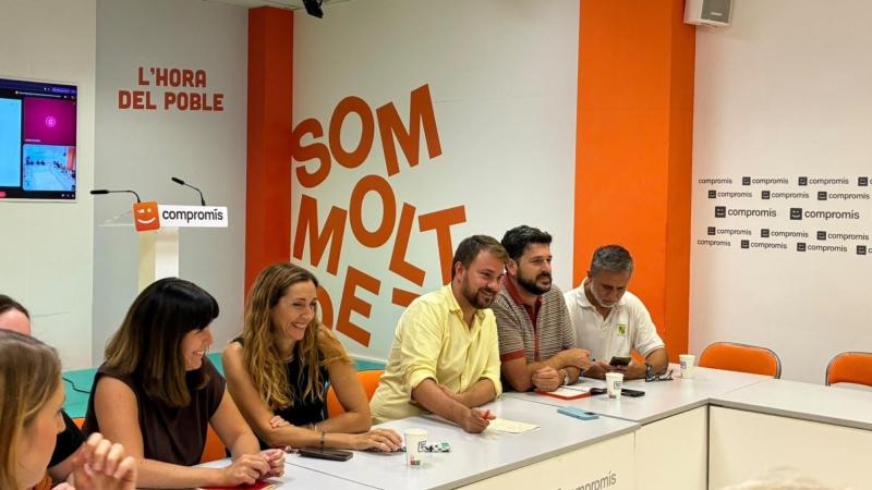 Ejecutiva de Compromís ante la convocatoria anticipada de elecciones. EP.