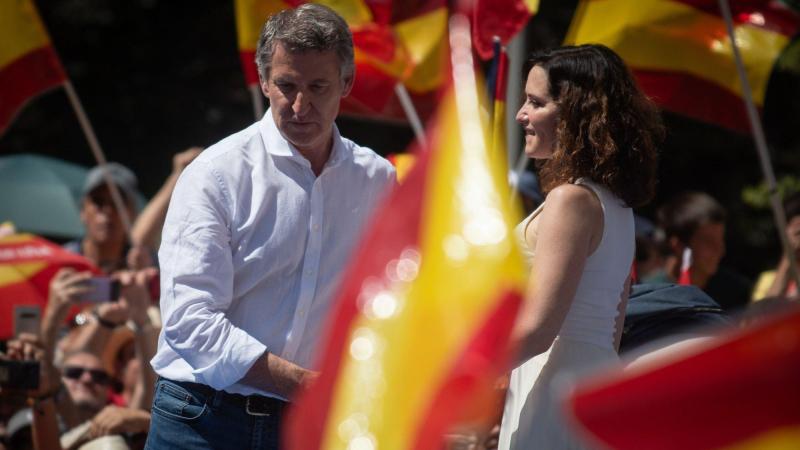 Alberto Núñez Feijóo e Isabel Díaz Ayuso. EP/Archivo.