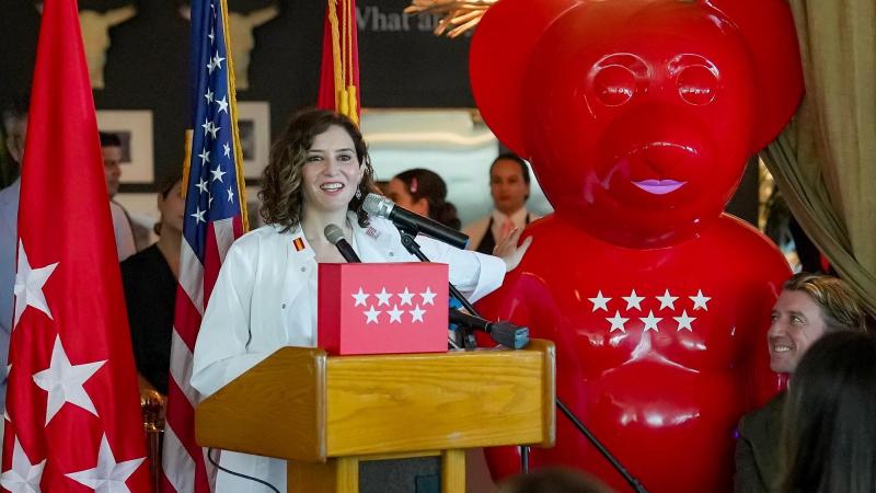 La presidenta de la Comunidad de Madrid, Isabel Díaz Ayuso, en Miami. EP