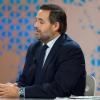 El líder del PP de Castilla-La Mancha, Paco Núñez, durante su entrevista en la televisión pública regional. EP.