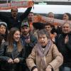 Maricarmen celebrando el aplazamiento de su desahucio a 29 de octubre de 2025, en Madrid. EP.