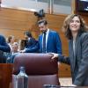 Isabel Díaz Ayuso y los diputados del PP de Madrid llegan a un Pleno de la Asamblea. Archivo EP