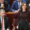 La presidenta de la Comunidad de Madrid, Isabel Díaz Ayuso, en la Asamblea. EP