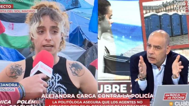Alejandra Martínez y Nacho Abad en 'En Boca de Todos'. MEDIASET ESPAÑA