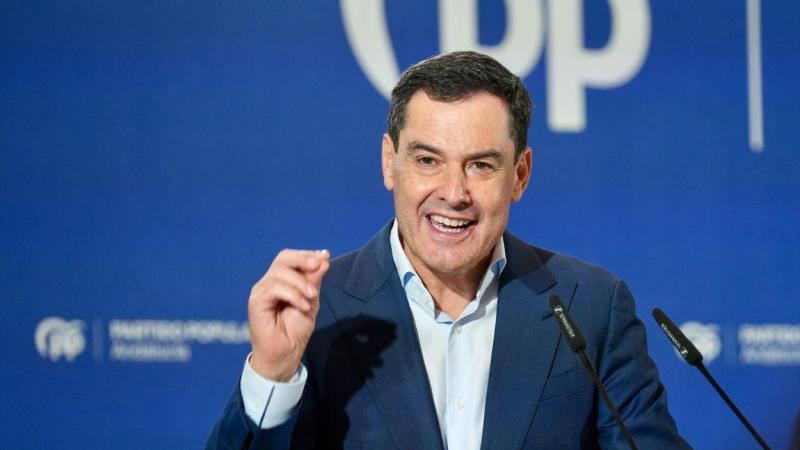 El presidente del PP de Andalucía, Moreno Bonilla, durante su intervención en la reunión del Comité Ejecutivo Autonómico del partido / EP
