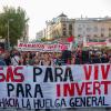 Imagen de las manifestaciones por la vivienda. EP.
