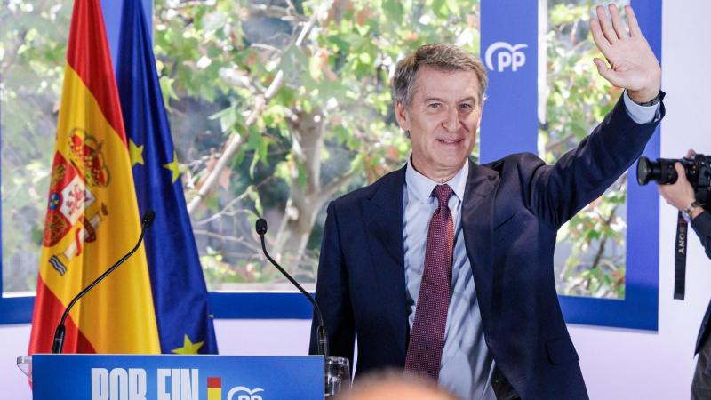 El presidente del Partido Popular, Alberto Núñez Feijóo, preside la reunión de la Junta Directiva Nacional del partido. EP.