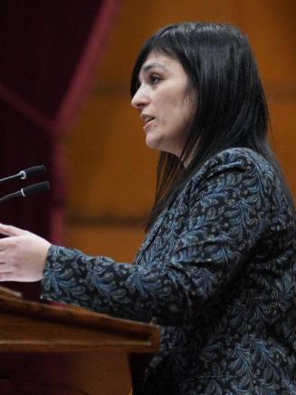 La líder de Aliança Catalana, Sílvia Orriols, en un pleno en el Parlament de Cataluña, a 10 de febrero de 2026. David Zorrakino / EP