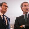 El presidente de la CEOE, Antonio Garamendi, el presidente del Partido Popular, Alberto Núñez Feijóo, durante el Foro La Toja Vínculo Atlántico,