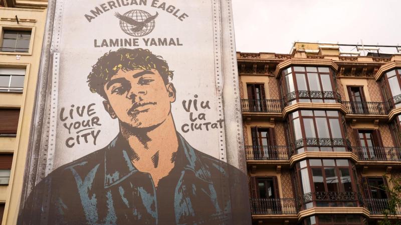 Mural de American Eagle y Lamine Yamal / Cortesía