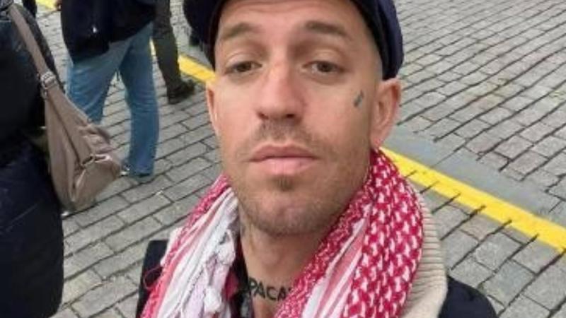 Imagende archivo del activista propalestino James 'Fergie' Cox Chambers.