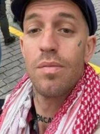 Imagende archivo del activista propalestino James 'Fergie' Cox Chambers.