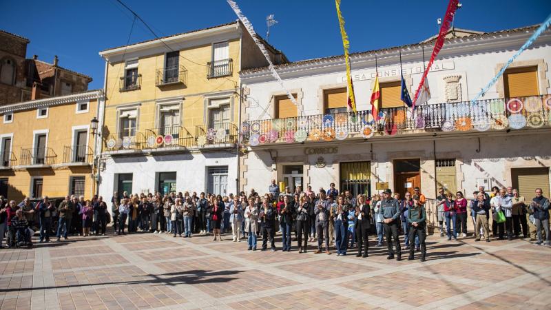 Concentración por el asesinato machista en Valverde del Júcar. EP