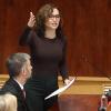 La presidenta de la Comunidad de Madrid, Isabel Díaz Ayuso, durante el pleno de la Asamblea de Madrid. EP