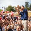 El presidente del Gobierno, Pedro Sánchez, en el acto de precampaña del PSOE en Dos Hermanas (Sevilla). Europa Press.