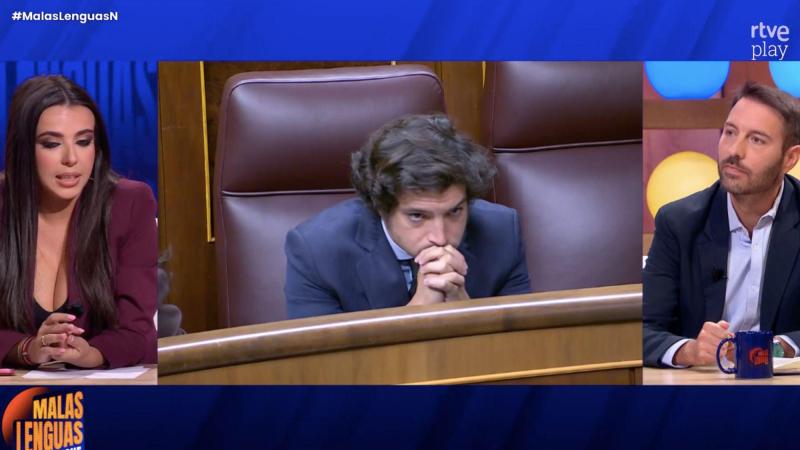 La colaboradora Sarah Santaolalla. Malas Lenguas.