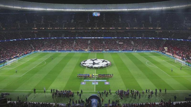 El Metropolitano vestido para la Champions. Archivo.