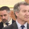El presidente de Vox, Santiago Abascal, y el presidente del PP, Alberto Núñez Feijóo. EP.