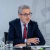 El ministro de Hacienda, Arcadi España, durante una rueda de prensa tras el Consejo de Ministros, a 13 de octubre de 2026. EP.