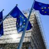 Banderas de la UE frente al edificio Europa, sede del Consejo Europeo y del Consejo de la UE. EP/Archivo.