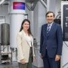 Enric Blasco, director de Indra Group en Cataluña junto a Marta P. Estarellas, CEO de Qilimanjaro Quan