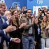 El presidente del Partido Popular, Alberto Núñez Feijóo, el expresidente del gobierno Mariano Rajoy, la portavoz del PP en el Congreso, Ester Muñoz, el portavoz nacional del Partido Popular, Borja Sémper, y la presidenta de la Comunidad de Madrid, Isabel Díaz Ayuso, durante un acto de precampaña del Partido Popular (PP), en Ifema, a 10 de octubre de 2026, en Madrid (España). Carlos Luján / Europa Press.