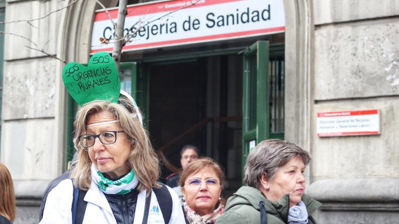 Manifestación de los profesionales sanitarios madrileños en 2023. EP
